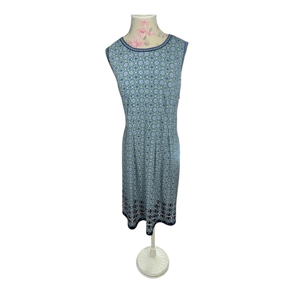 Max Studio Blue Sheath Mini Dress Crew Neck Sleeveless - Picture 2 of 7